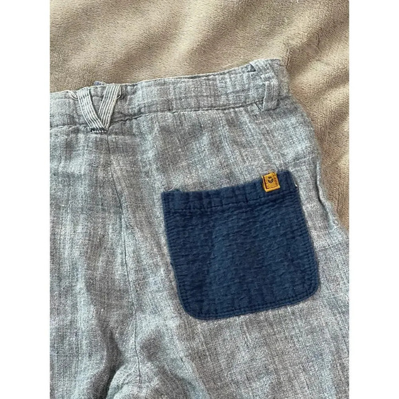 Zara BabyBoy SZ 18-24M Linen-Style Blue/Gray Long Pants Breathable Lightweight - Picture 5 of 5